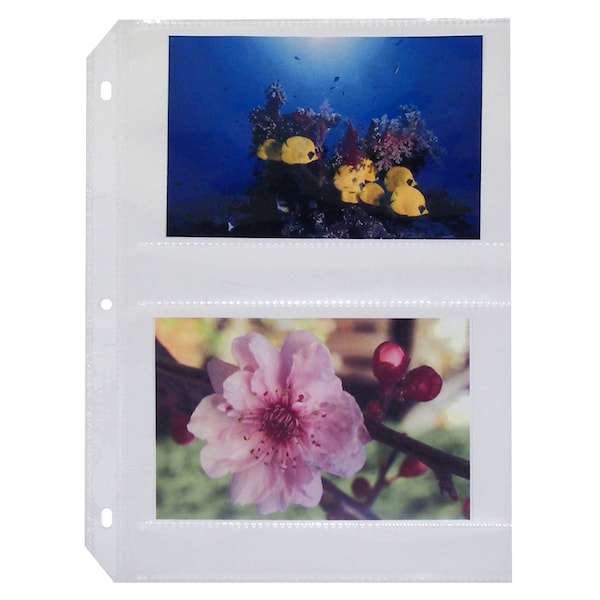 C-Line Products 35mm Ring Binder Photo Storage Pages 4 x 6, Traditional clear side load, 11 14 x 8 18, 50PK 52564 - main